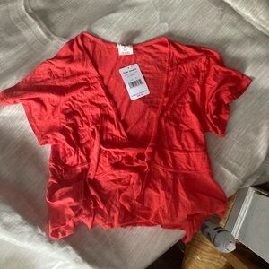 Free people wrap shirt NWT